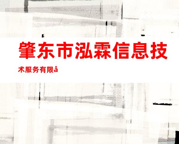 肇东市泓霖信息技术服务有限公司
